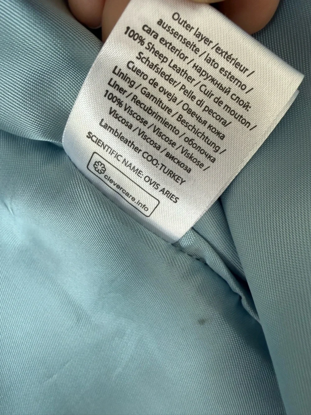 “Remain by Birger Christensen” Blue Mini Skirt with Front Zip - Picture 4 of 4